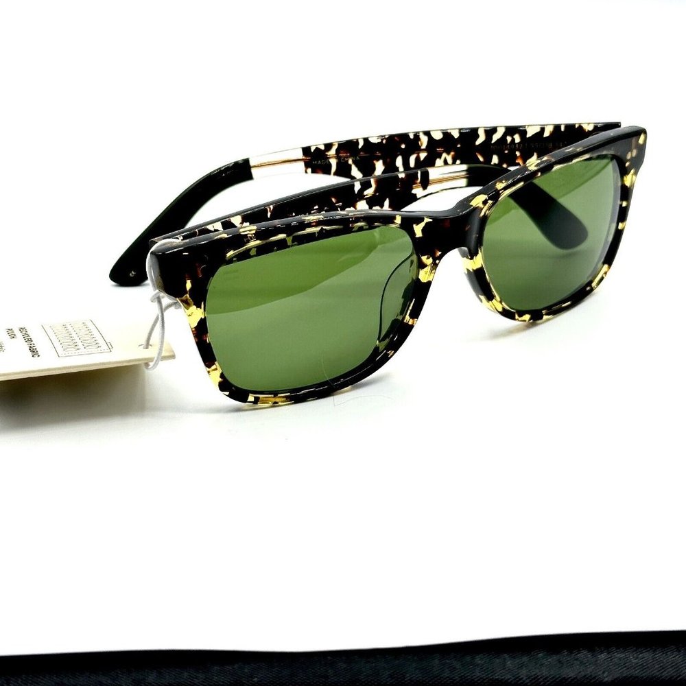 TOMS Women's Eco Havana/Bottle Green Tortoiseshell Rectangular Sunglasses